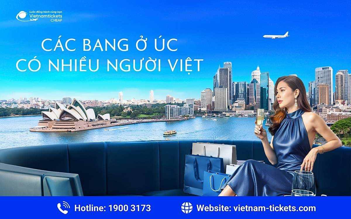 Các bang ở Úc có nhiều người Việt