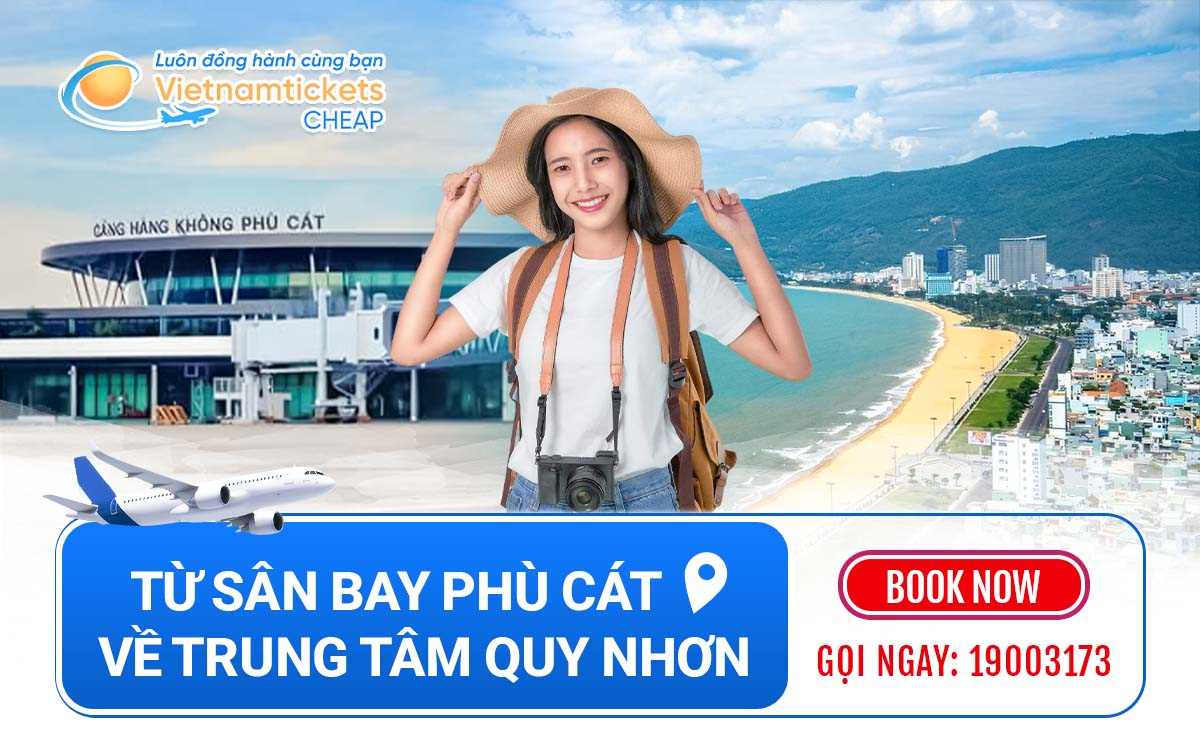 sân bay Phù Cát về trung tâm thành phố Quy Nhơn.