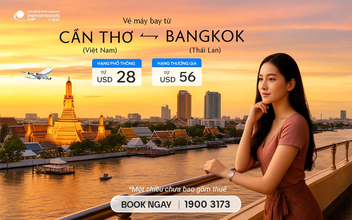 ve may bay can tho bangkok