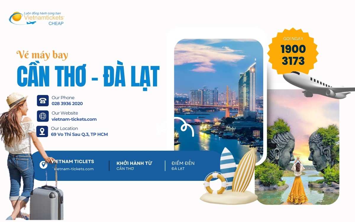 Vé máy bay Cần Thơ Đà Lạt