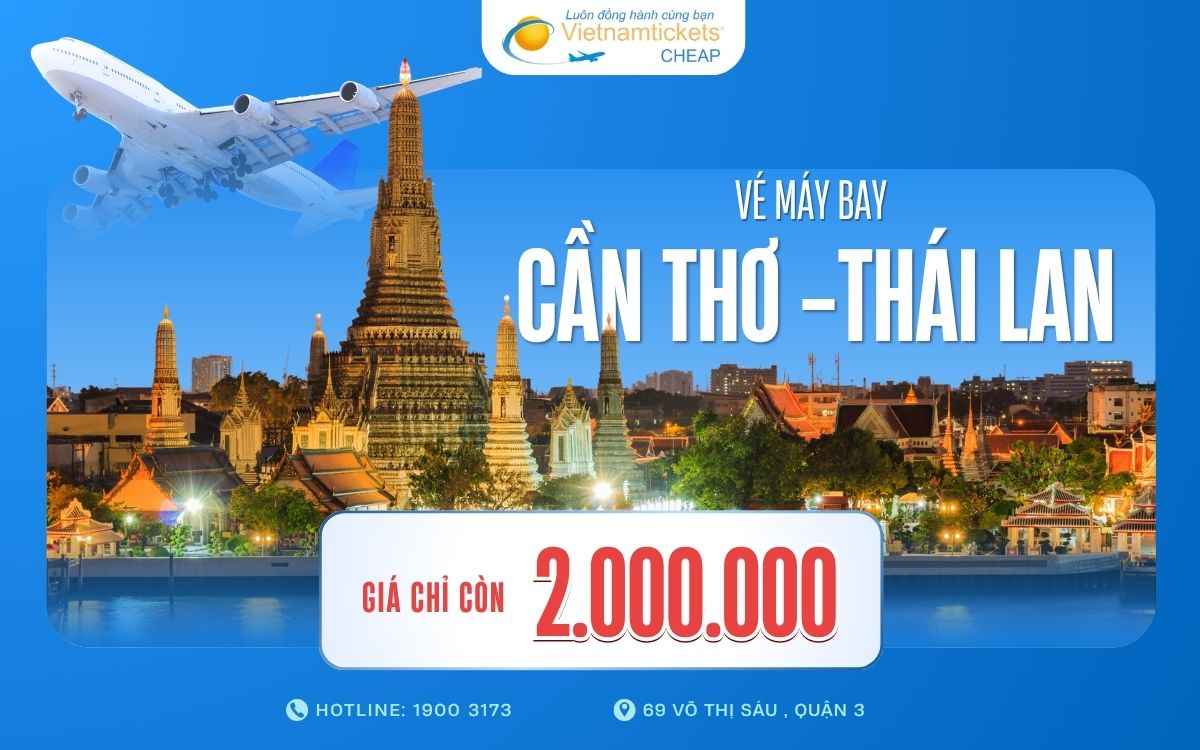 vé máy bay Cần Thơ Thái Lan