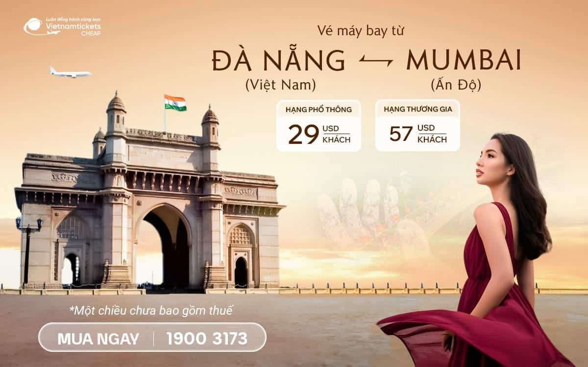 ve may bay da nang mumbai