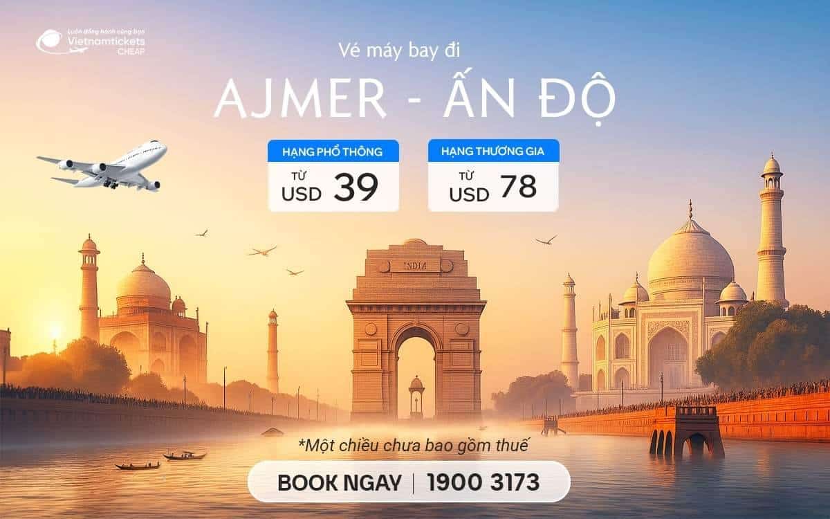 ve may bay di ajmer