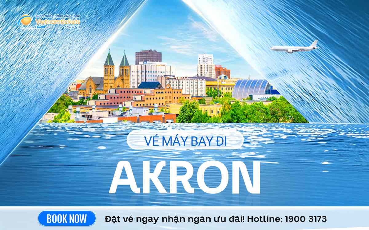 ve may bay di akron