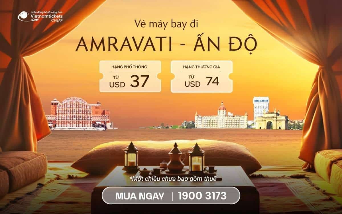 Vé máy bay đi Amravati ve may bay di amravati
