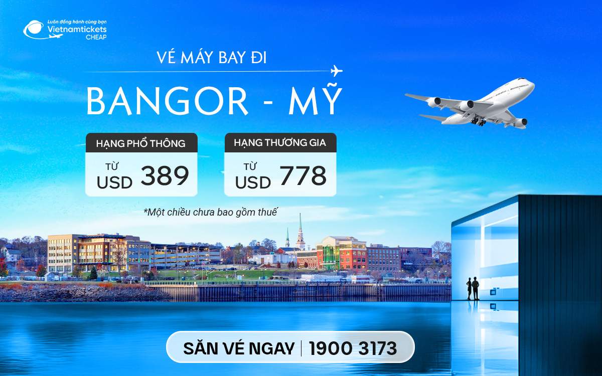 ve may bay di bangor