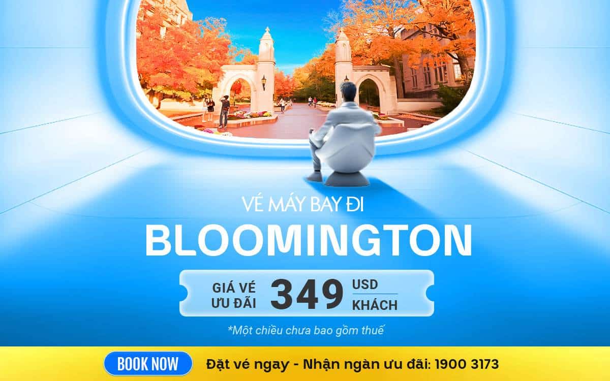 ve may bay di bloomington bang indiana