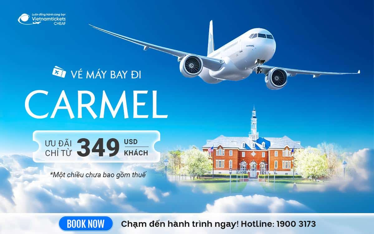 vé đi carmel ve may bay di carmel