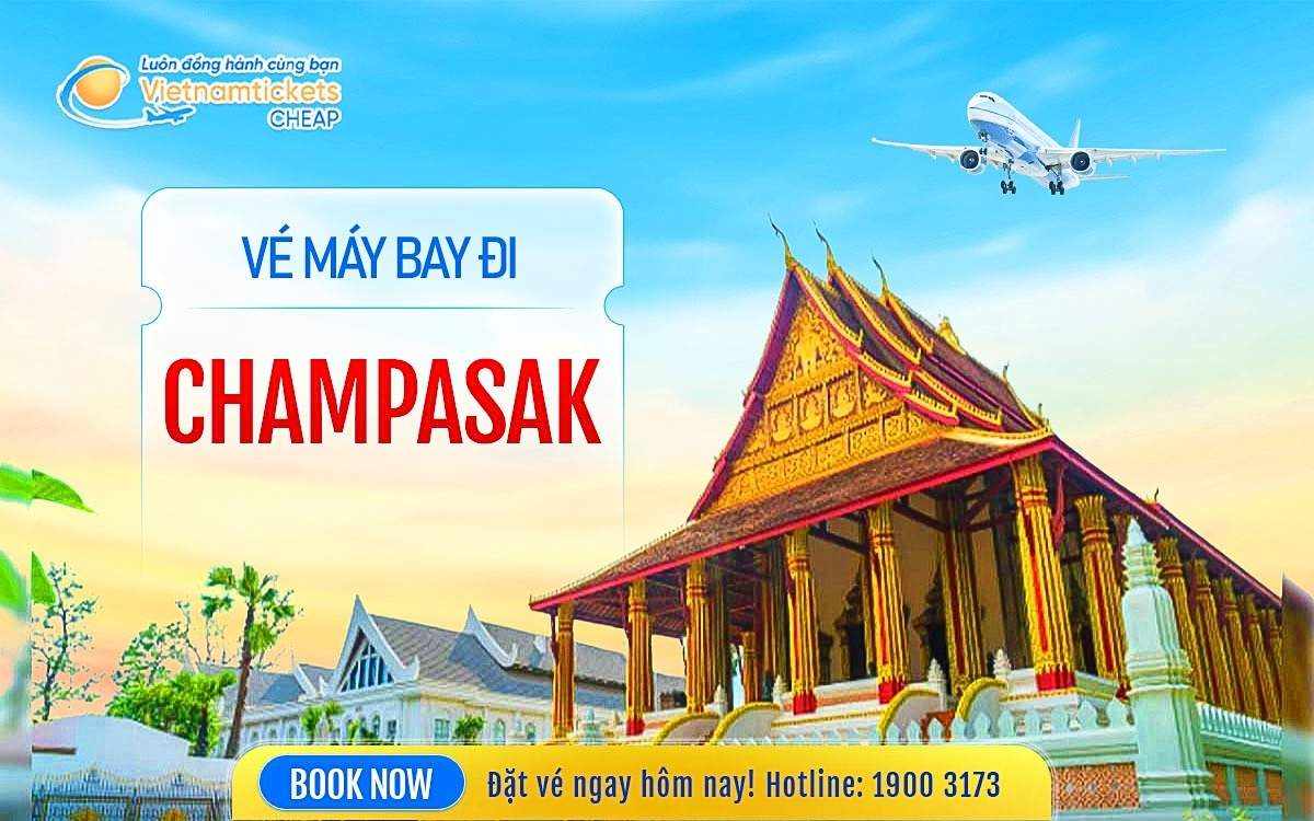 ve may bay di champasak