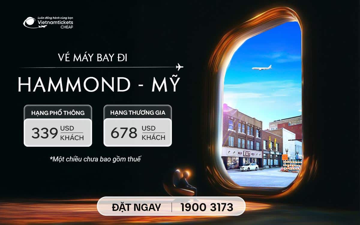 vé đi hammond indiana ve may bay di hammond indiana