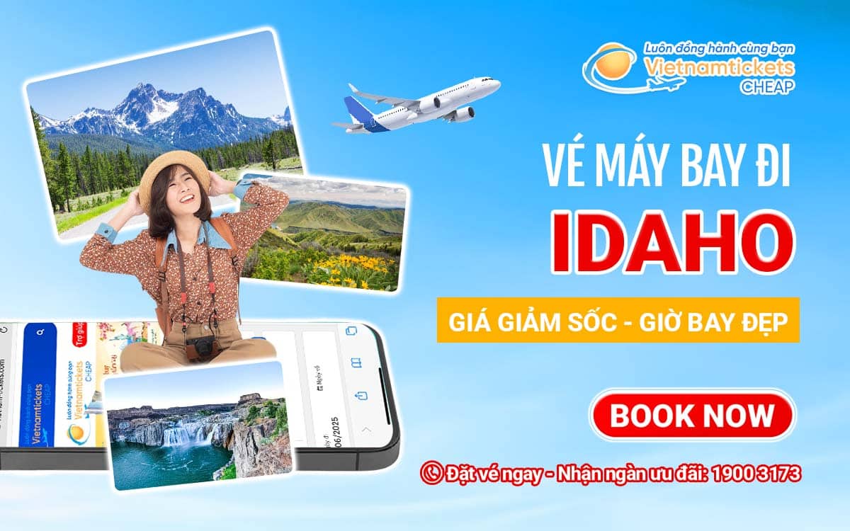 vé máy bay đi Idaho