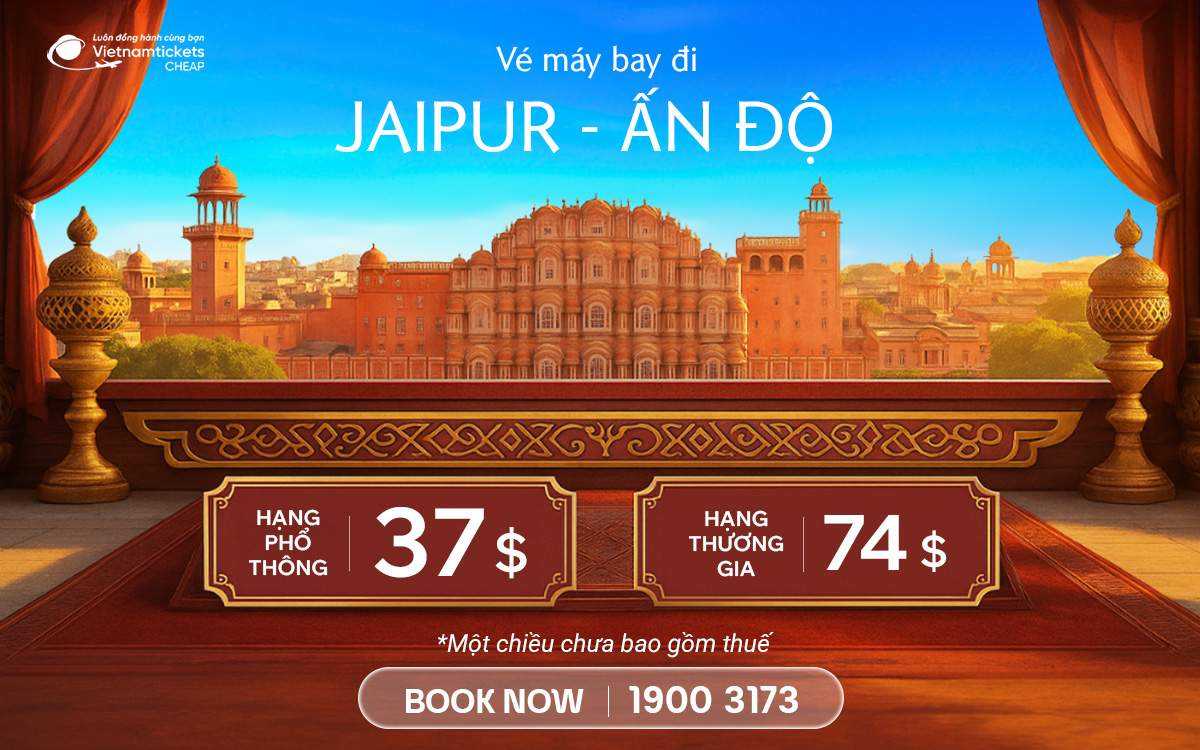 ve may bay di jaipur