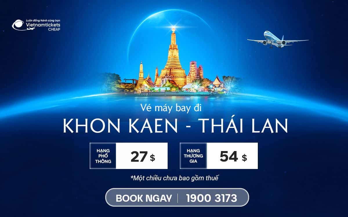 ve may bay di khon kaen
