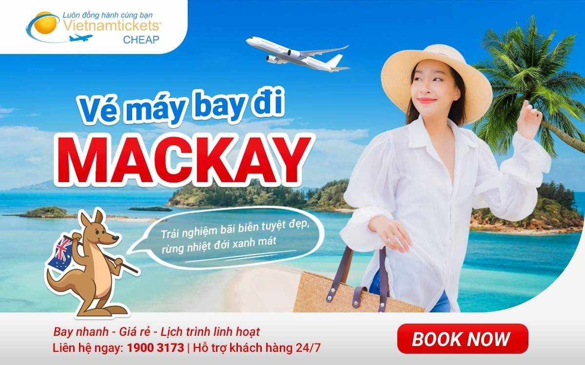 vé máy bay đi Mackay