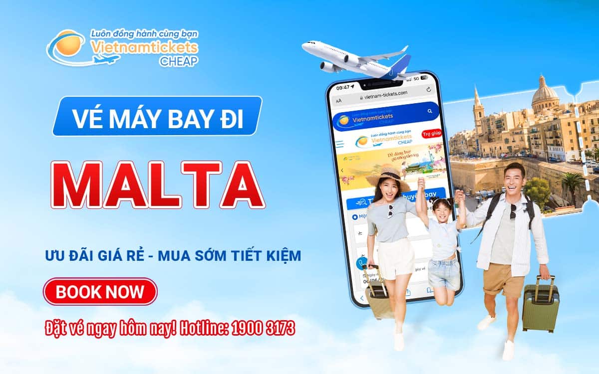 vé máy bay đi Malta