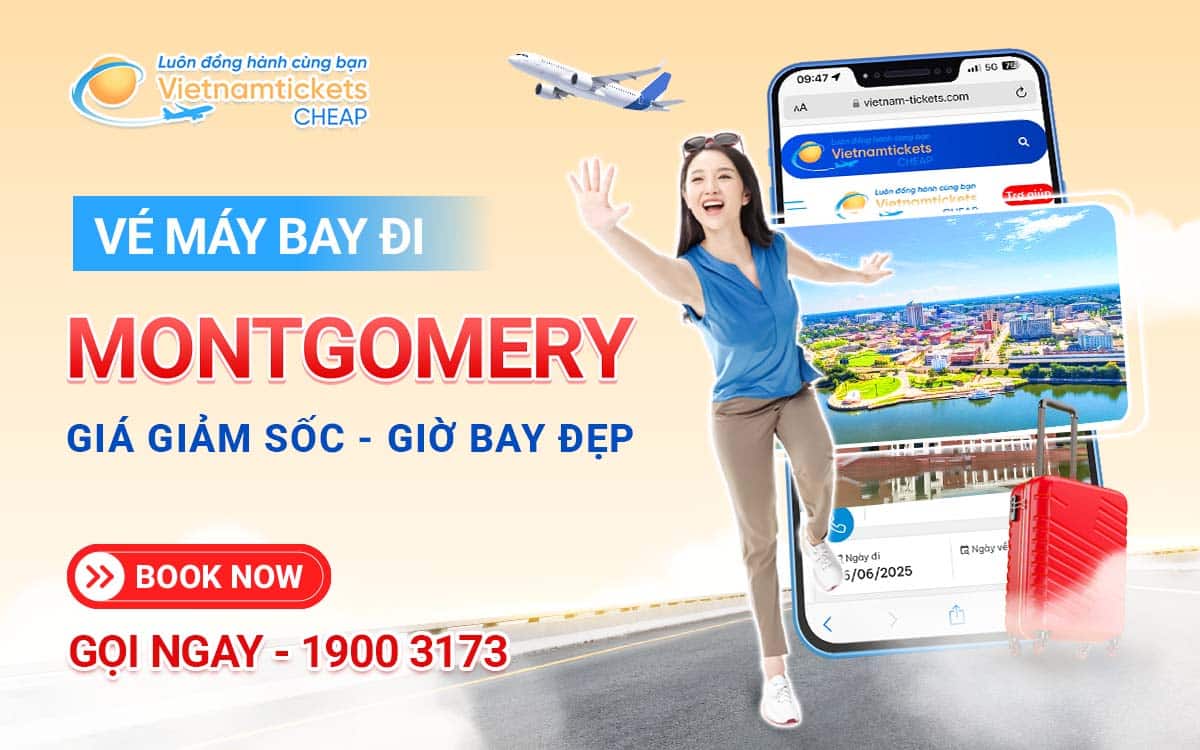 vé máy bay đi Montgomery