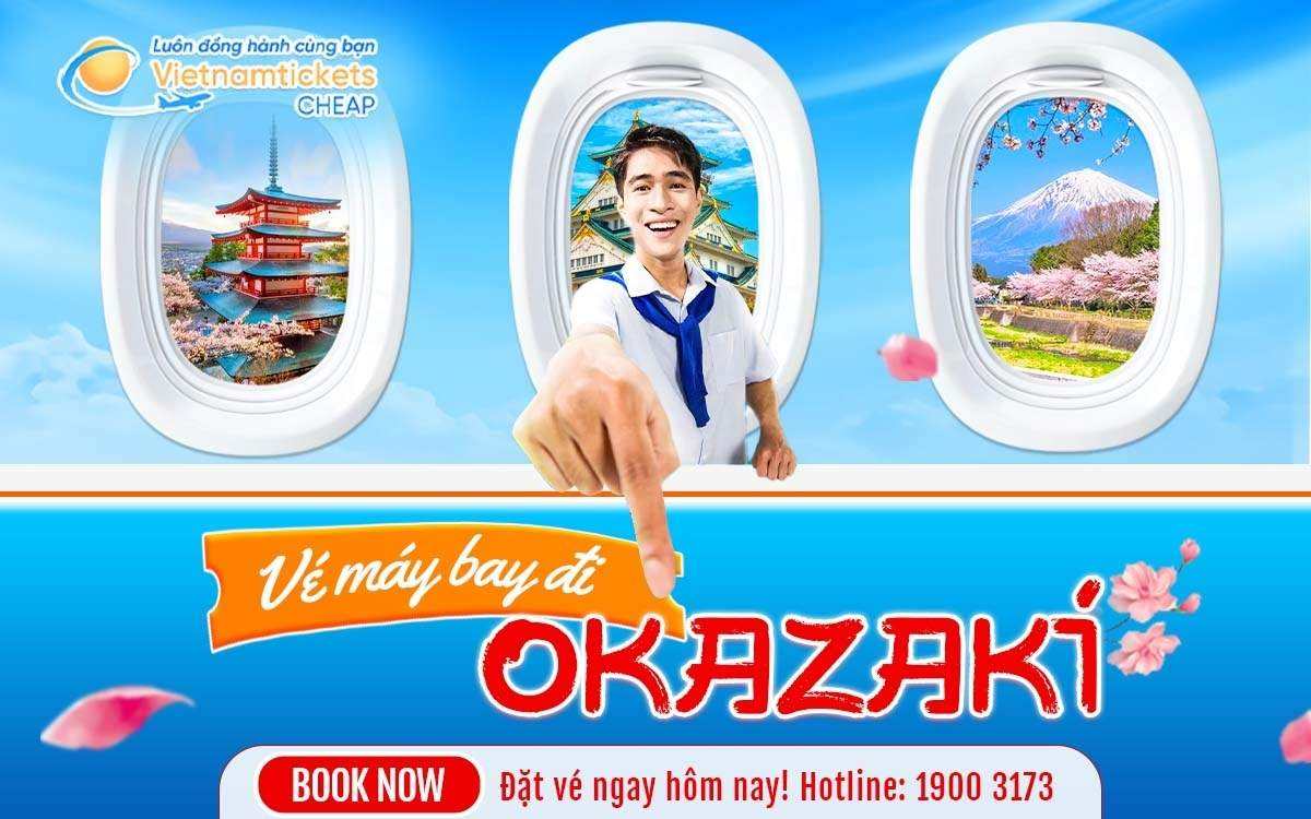 vé máy bay đi Okazaki