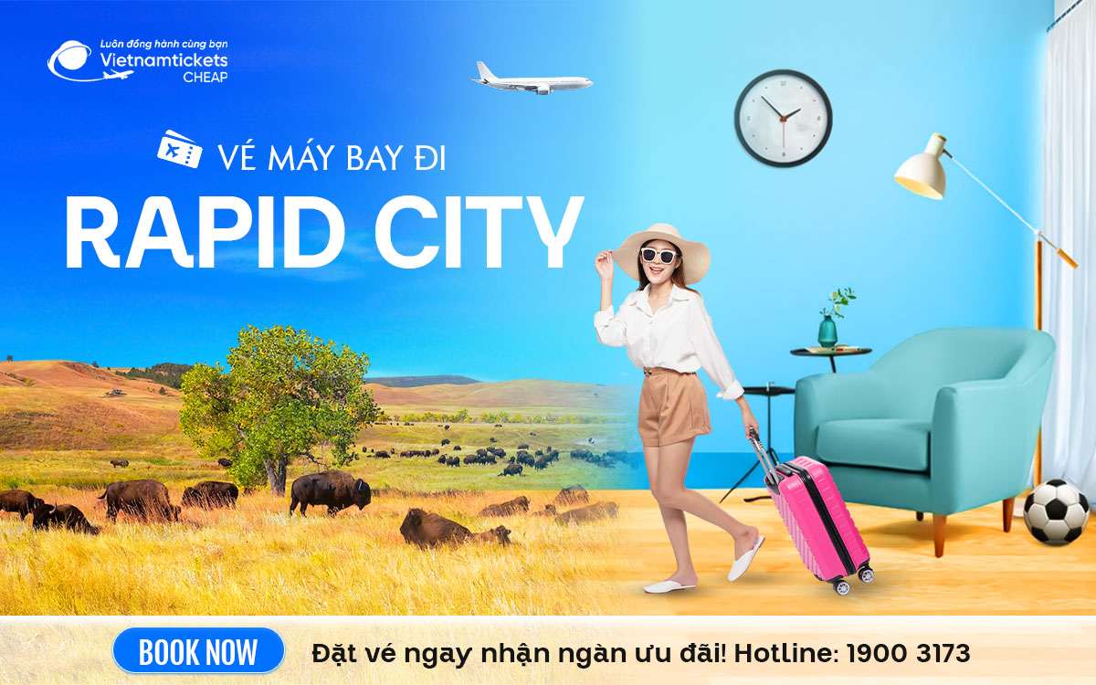 ve may bay di rapid city