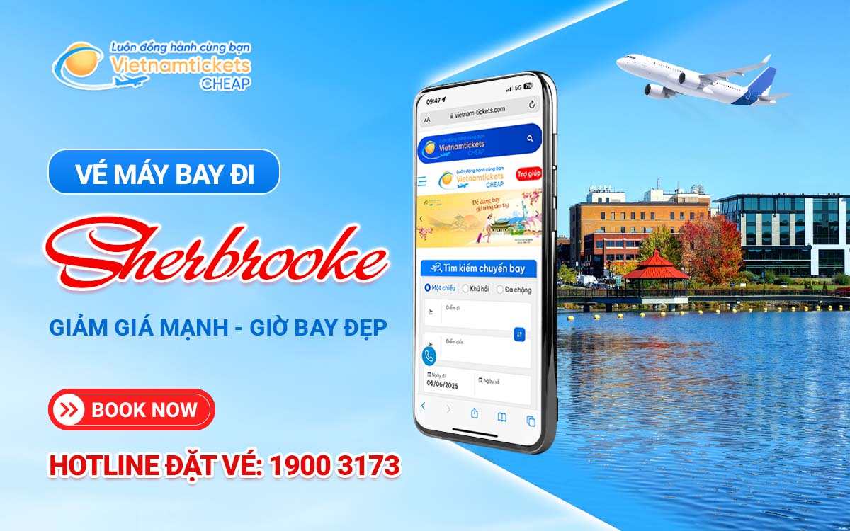 vé máy bay đi Sherbrooke