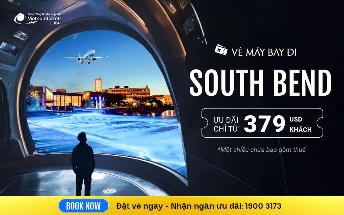 ve may bay di south bend