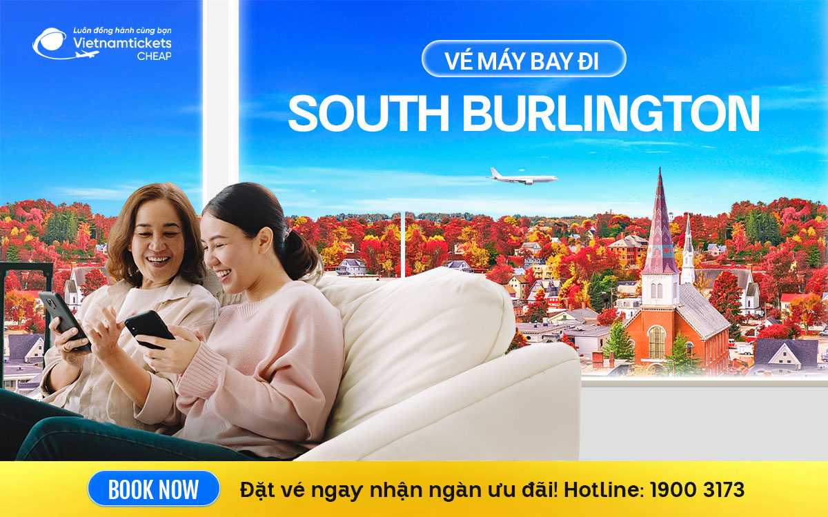 ve may bay di south burlington