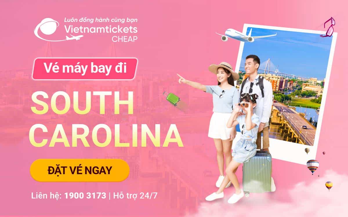 vé máy bay đi South Carolina