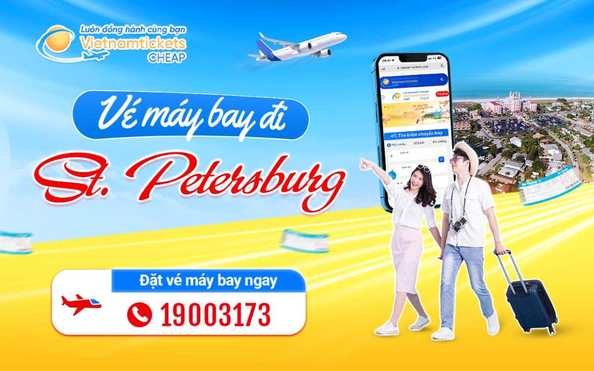 vé máy bay đi St Petersburg Florid