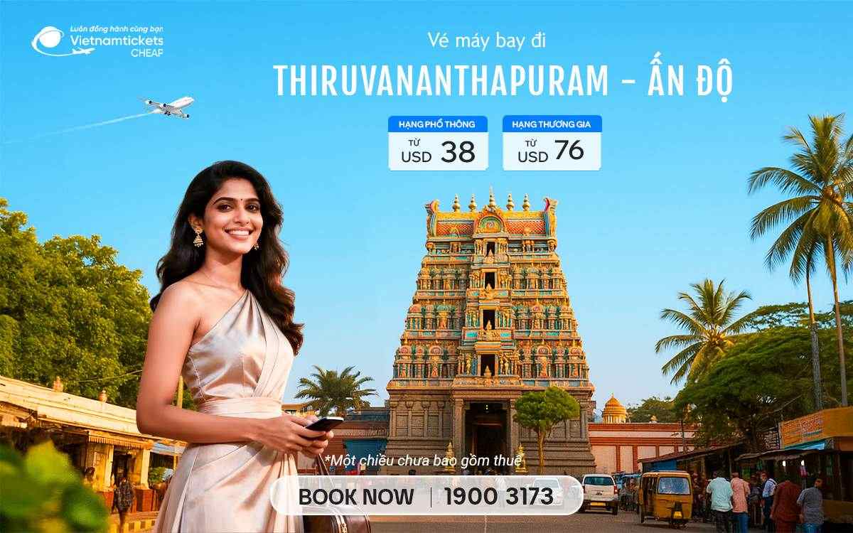 ve may bay di thiruvananthapuram