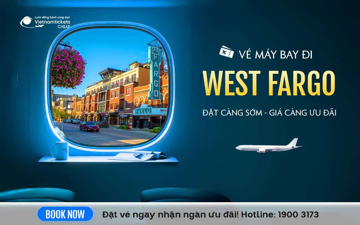 ve may bay di west fargo