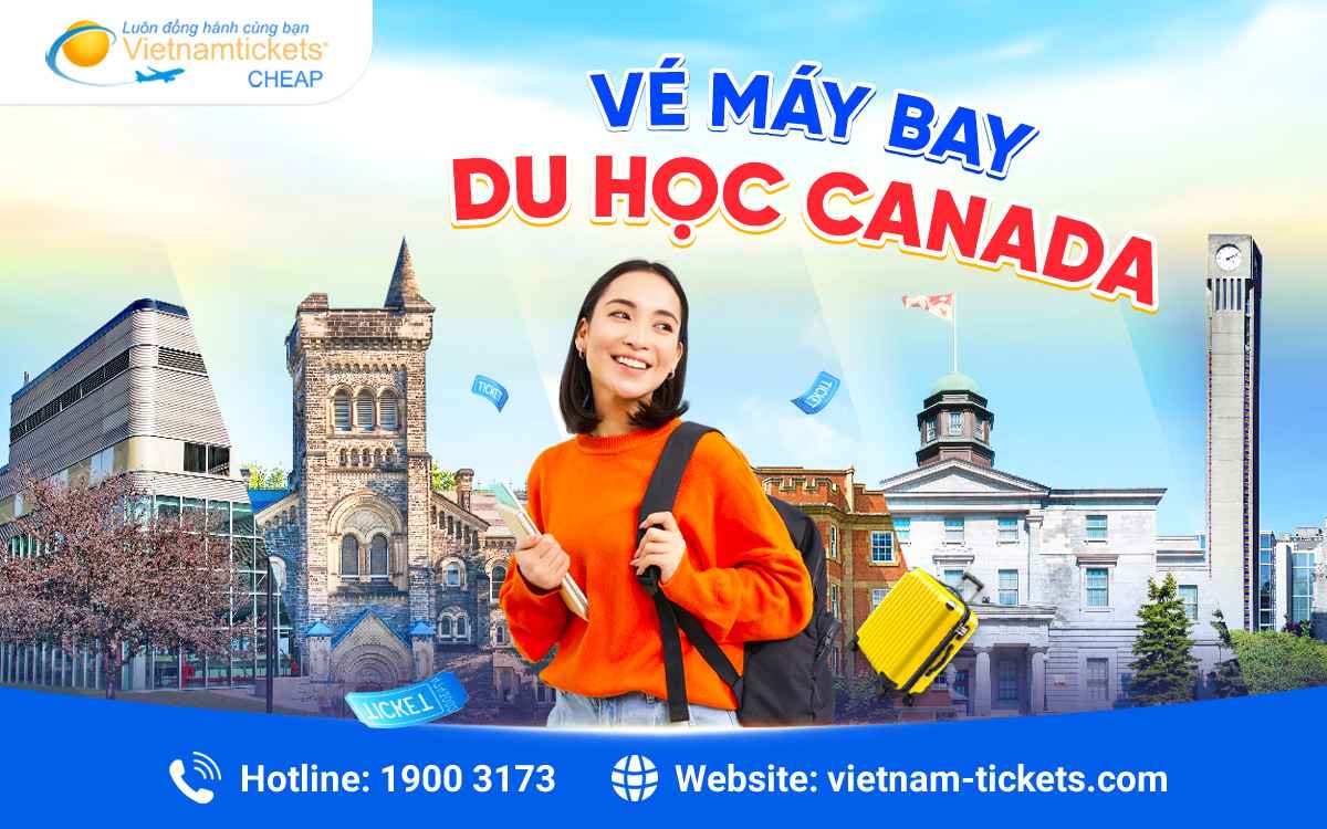 Vé máy bay du học Canada