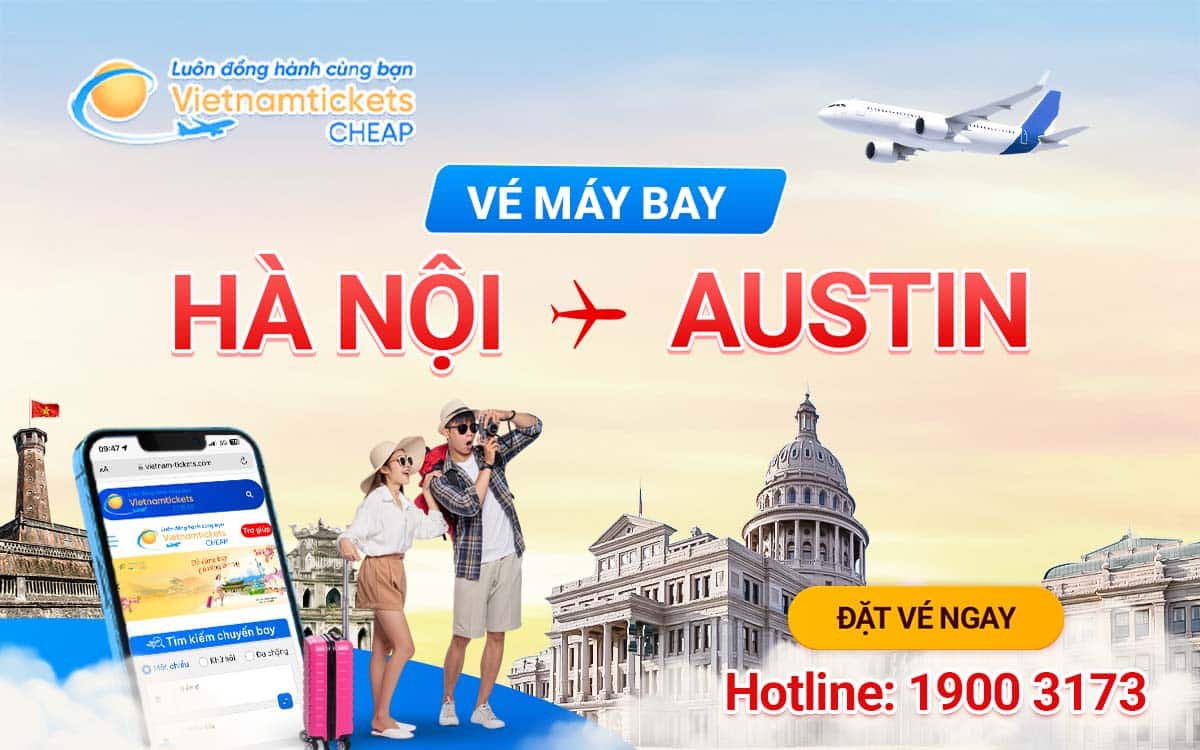vé máy bay Hà Nội Austin