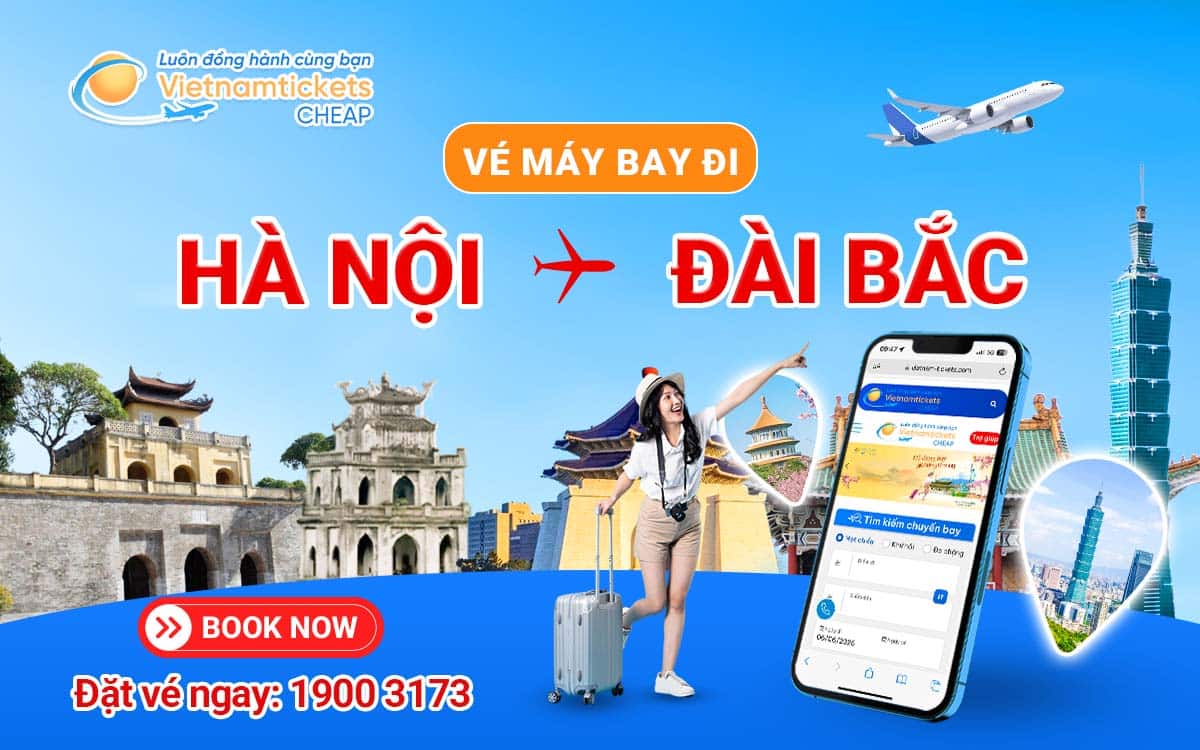 vé máy bay Hà Nội Đài Bắc