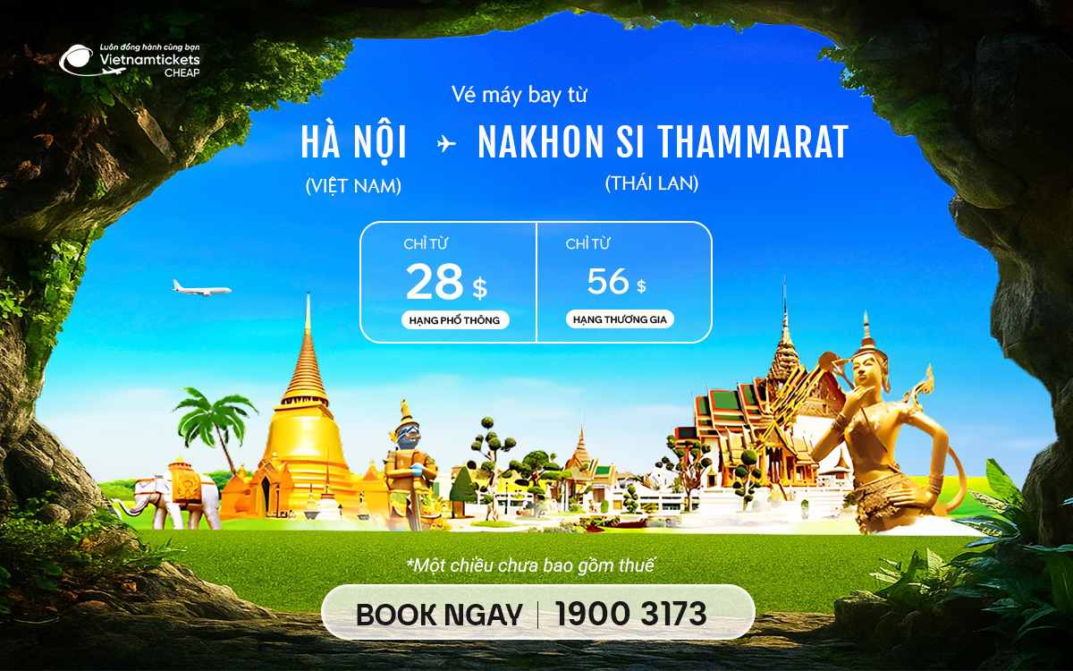 ve may bay ha noi di nakhon si thammarat