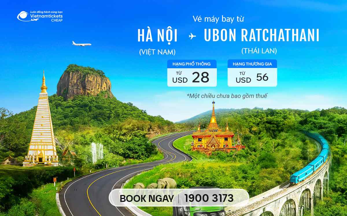 vé hà nội đi ubon ratchathani ve may bay ha noi di ubon ratchathani
