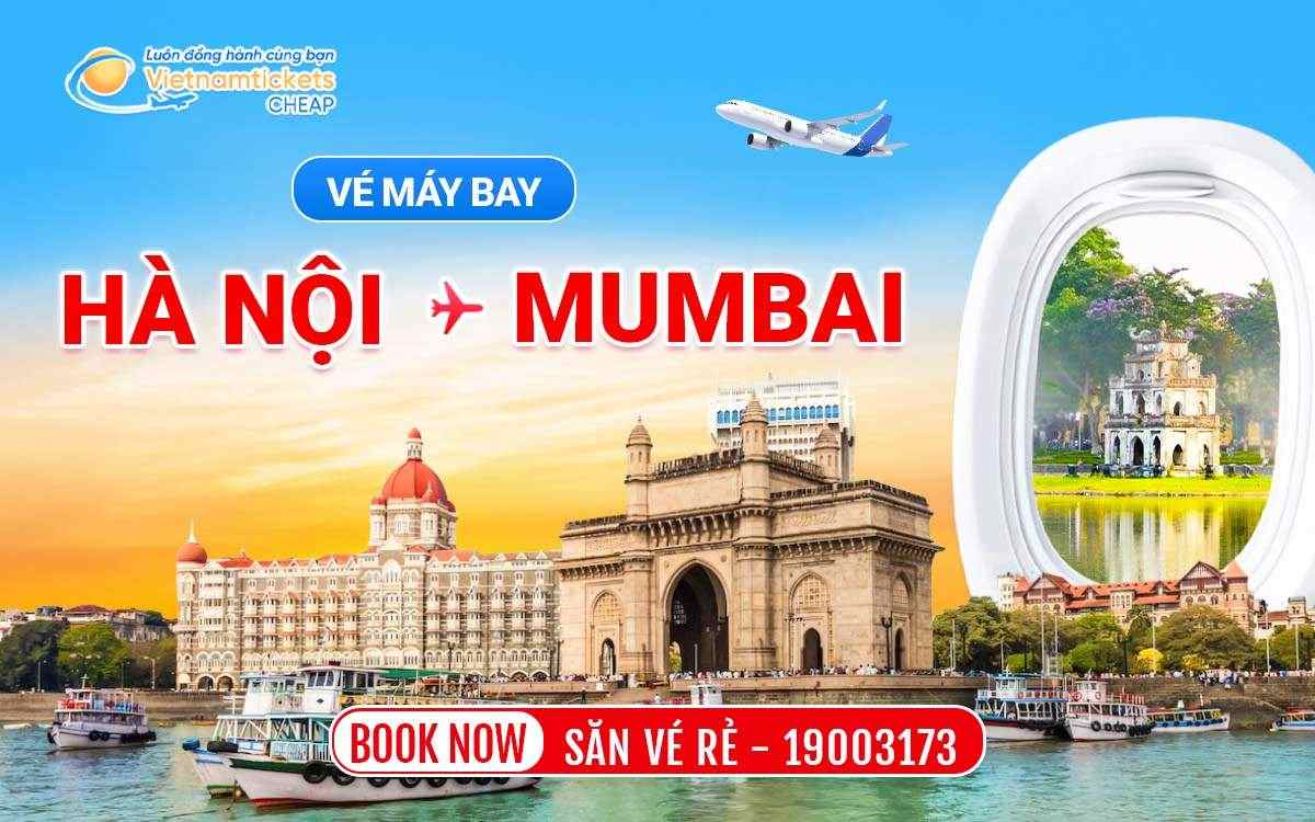 ve may bay ha noi mumbai