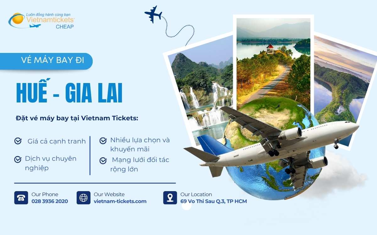 vé máy bay Huế Gia Lai