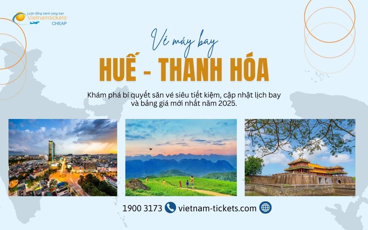 Vé máy bay Huế Thanh Hóa