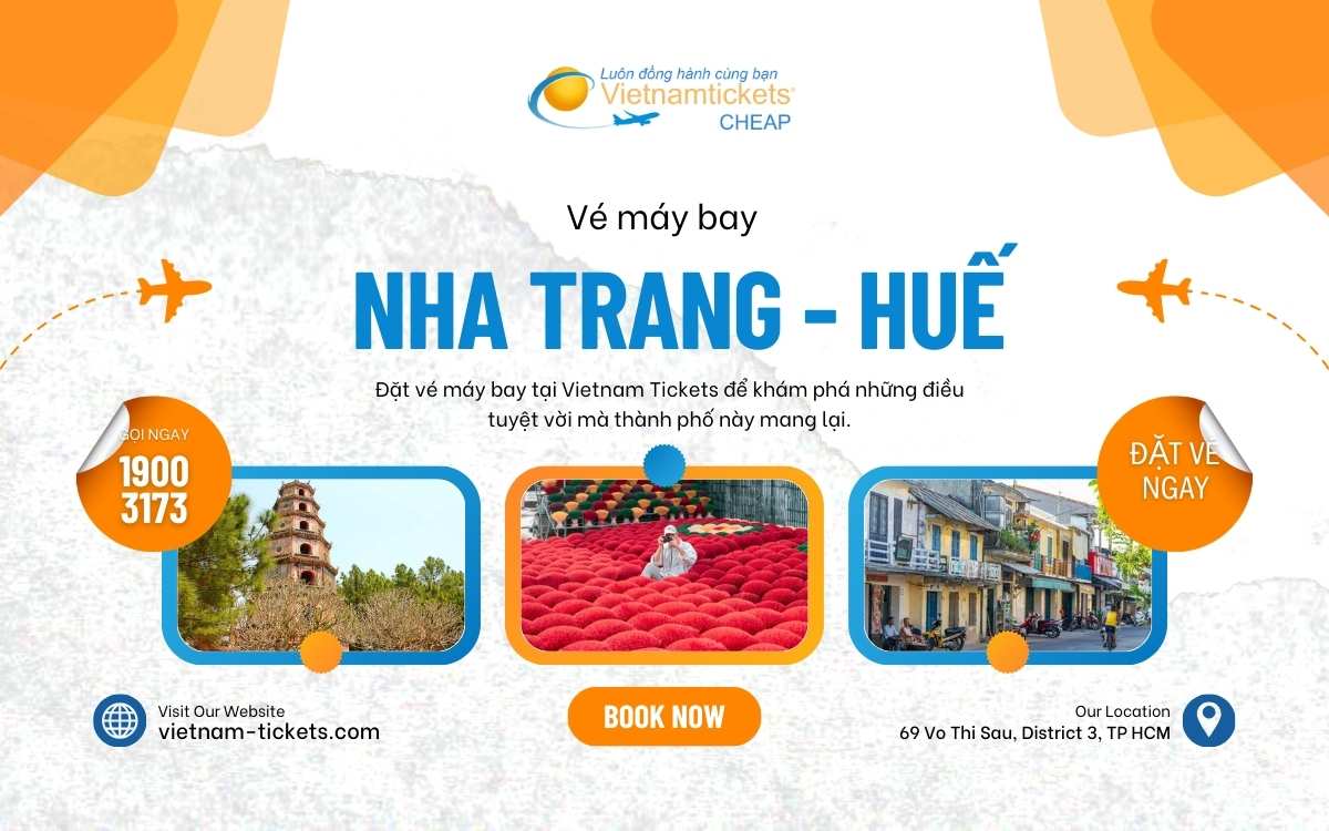Vé máy bay Nha Trang Huế