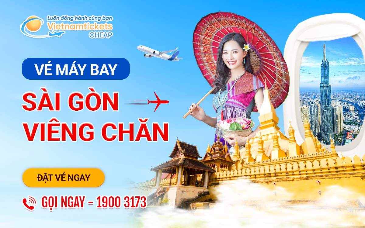 Vé máy bay Sài Gòn Viêng Chăn