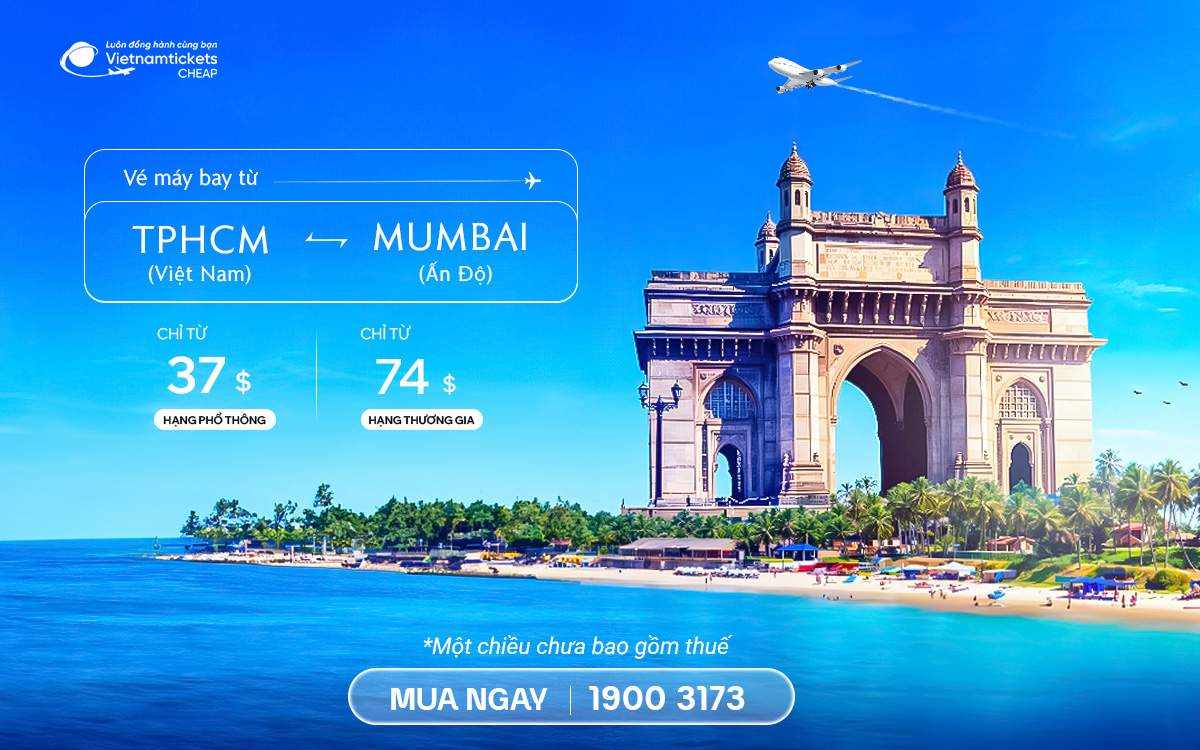 ve may bay tphcm mumbai