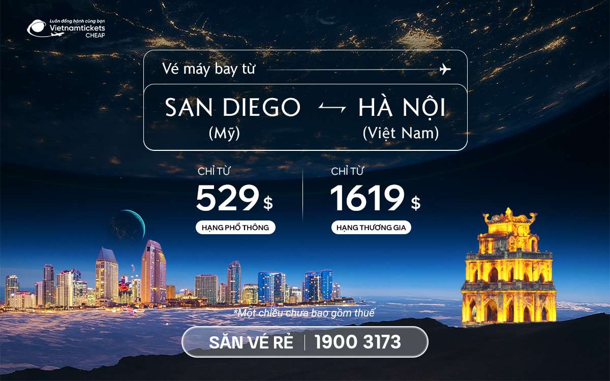 vé san diego về hà nội ve may bay tu san diego ve ha noi