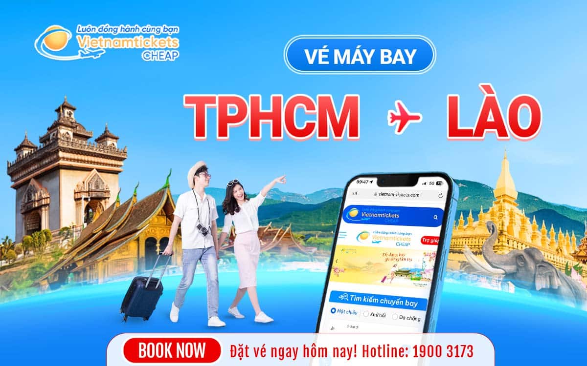 vé máy bay từ TPHCM đi Lào