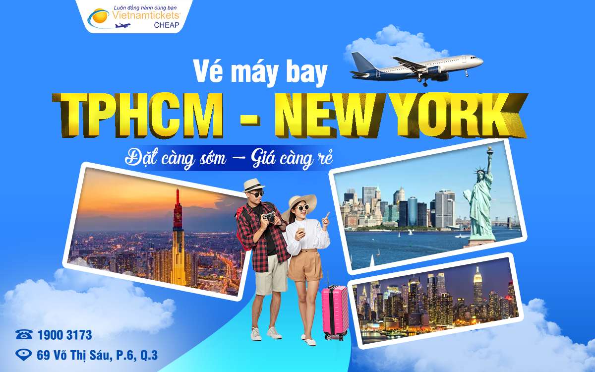 Vé máy bay từ TPHCM đi New York